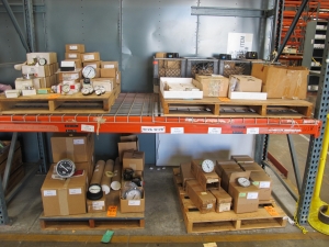LOT TO INCLUDE: (4 PALLETS) MISC. GAUGES, THERMOMETERS, AND SENSORS. LOADING & HANDLING FEE $15-4170